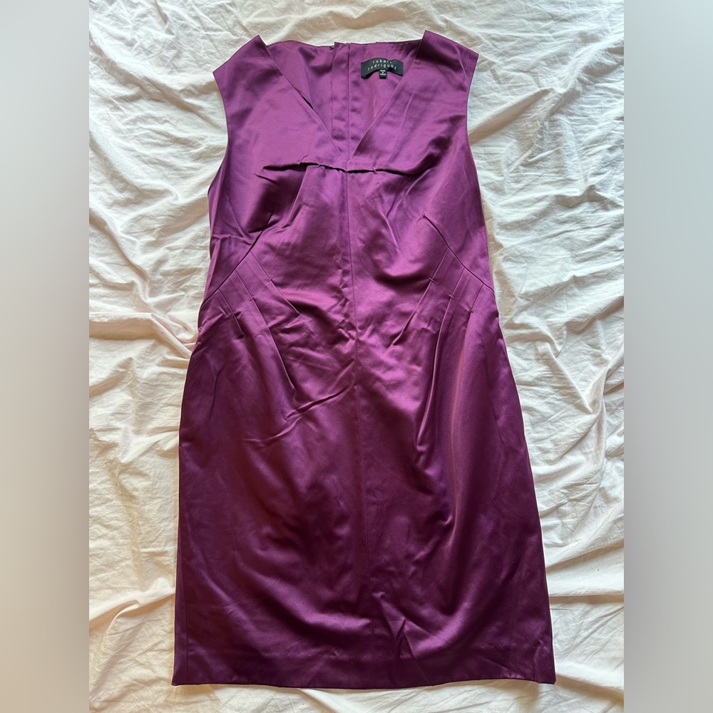 Robert Rodriguez structured purple dress